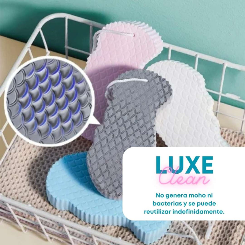 LuxeClean™ | Esponja de baño exfoliante súper suave